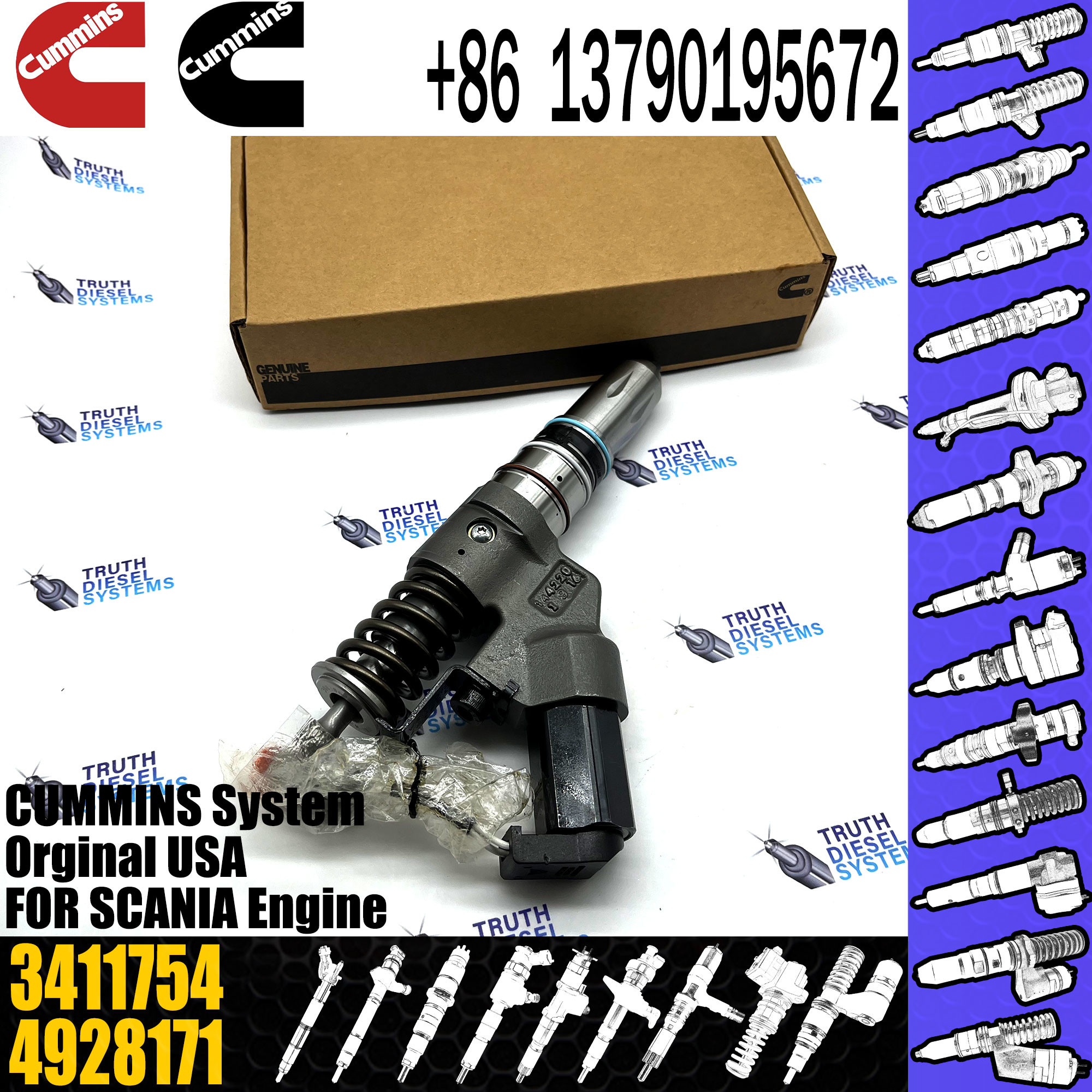 Diesel Engine Fuel Injector 3411845 3095040 3411754 3411756 3411761 4026222 4061851 4902921 4903084