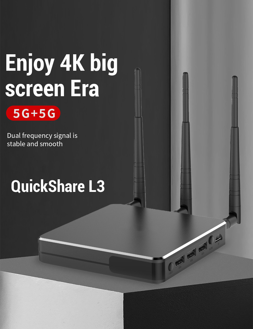 Aluminum Wireless Collaboration System , 30hz Airplay Miracast Dongle