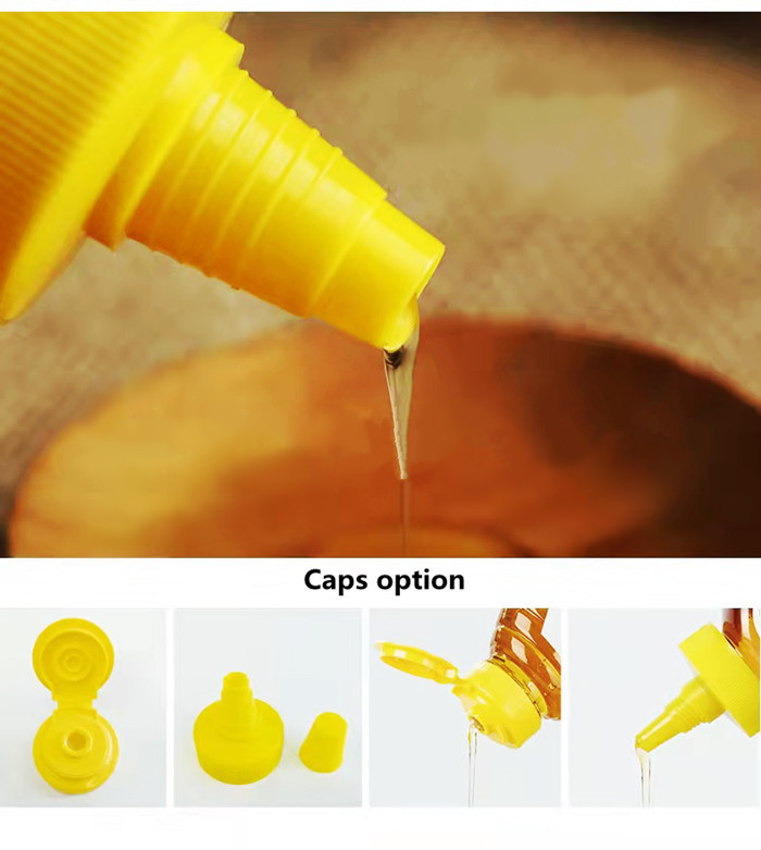 Customized Clear Plastic Squeeze Bottles Reusable Small Honey Jugs 110ml
