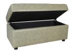 Ottoman Technological Linen Fabric Sofa Plastic Legs Foam Dried Solid Wood Frame