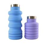 Custom Logo Silicone Water Bottle Foldable For Outdoor Carrying