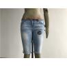 Buy cheap Fashion Ladies Denim Jeans / Light Blue Denim Jeans Belted Push Up Bermuda TW73252 from wholesalers