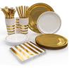 Buy cheap Bridal Showers Party Gold Wedding Disposable Dinnerware Sets from wholesalers