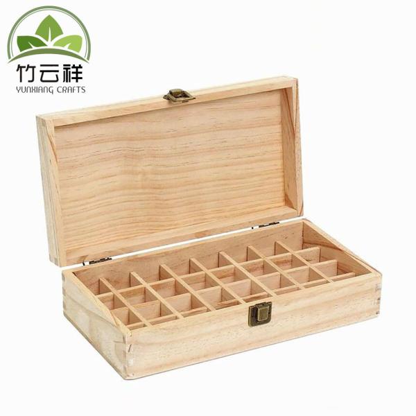 Buy cheap 32 Holes Recyclable Aromatherapy Oil Storage Box Pine Wood Laser Engrave Gift Packing Box from wholesalers