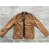 Buy cheap Tan Color Mens Suede Leather Jacket , Faux Leather Biker Jacket TW69110 from wholesalers