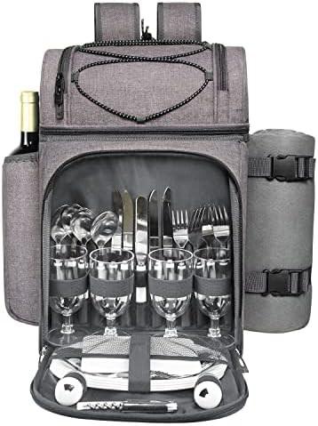 Buy cheap Hap Tim Picnic Backpack Cooler for 4 Person with Insulated Leakproof Cooler Bag, Wine Holder, Fleece Blanket, from wholesalers
