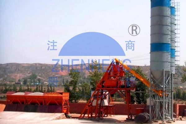 HZS35 Multi Functional Weigh Batching Plant, High Performance Central Mixing