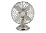 12" Retro Desk Fan With 3 Blade Full Copper Motor 90 Degree Oscillation