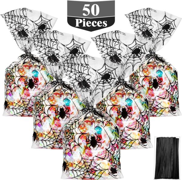 Buy cheap Spider web candy bag Resealable Cellophane Bags Self Adhesive Treat Snacks Cookie Cello Bag from wholesalers