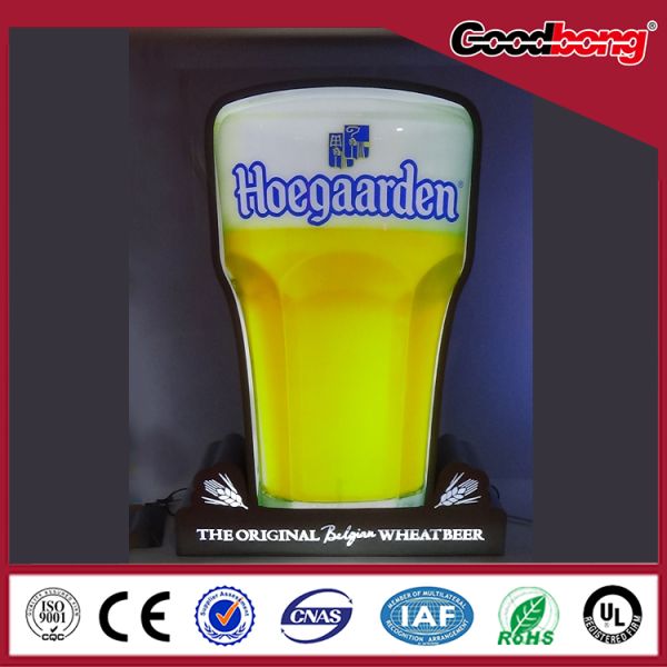 hot sales illuminated advertising acrylic beer light box