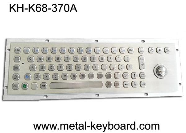 70 Keys Industrial Metal Computer Keyboard With Trackball / Stainless Steel