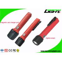 Buy cheap 1300Lum LED Flashlight Torch USB Rechargeable Digital Screen IP68 Anti Explosive Led Torch for Outdoor product