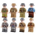 WW2 military British USA German soldier mini figure building block compatible