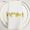 Buy cheap Table Leaf Napkin Rings , Metal Gold Napkin Rings For Wedding Party Dinner from wholesalers