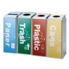 Buy cheap ISO14001 Certificate 4 Compartments 50L Industrial Recycling Bin from wholesalers