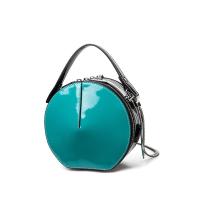 Buy cheap Barrel Genuine Round Evening Black Patent Leather Clutch Bag Purse product