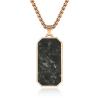 Buy cheap Fashion Forged Carbon Fiber Pendant Gold Green Prayer Choker Men's Necklaces Jewelry from wholesalers