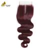 Buy cheap Virgin Ombre 99j Body Wave Human Hair Lace Closure With Baby Hair from wholesalers