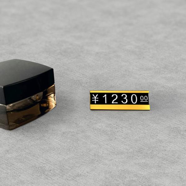AaL-49-17 S Metal Base Plastic lettering Price Cubes for Jewelry Display in