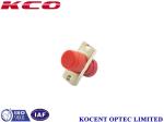 Red Fibers Optics Adapter FC UPC APC Metallic , Oblong With Flange Simplex