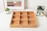 Wooden nine compartment dinner plate Bamboo custom Multifunctional food dinner