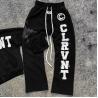 Buy cheap Autumn Mens Streetwear Sweatsuits Two Piece Track Set Applique Distressing Embroidery from wholesalers