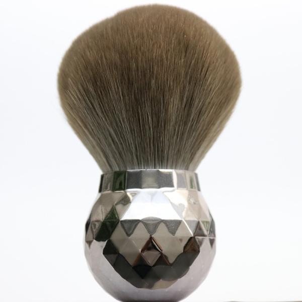 Buy cheap Large Powder Kabuki Makeup Brush Super Soft Easy Grip Shiny Silver from wholesalers