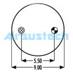 2B12-324 Goodyear Air Suspension Spring 578-91-3-310 Cross W013587447 Firestone