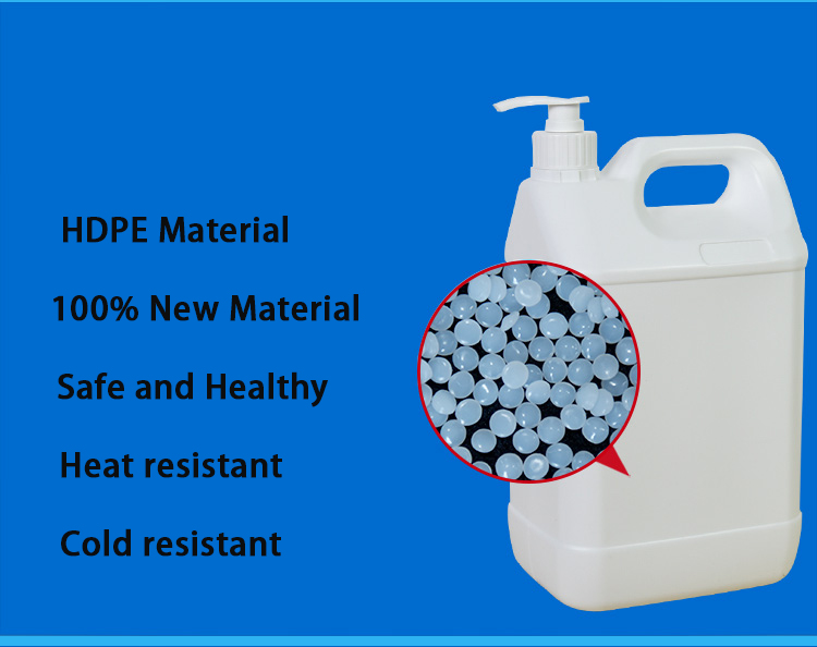 Plastic Jerry Can for Handwashing Fluid 1L 2L 3L 4L 5L 6L 10L White