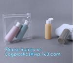 Portable Daily Personalized Design Transparent Pvc Zipper Pouch Bags Leather