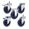 Buy cheap 200kg Capacity 125x36mm Rubber Casters With Steel Bracket from wholesalers