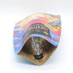 CMYK Printed 70g Kraft Paper Laminated Bags Zipper Top Resealable Stand Up