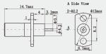 Gold Plated SSMB Female Flange Mount RF Connector With Microstrip