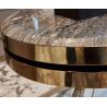 Buy cheap Stone top with gold metal frame oval shape coffee table for hotel bedrooom and living room from wholesalers