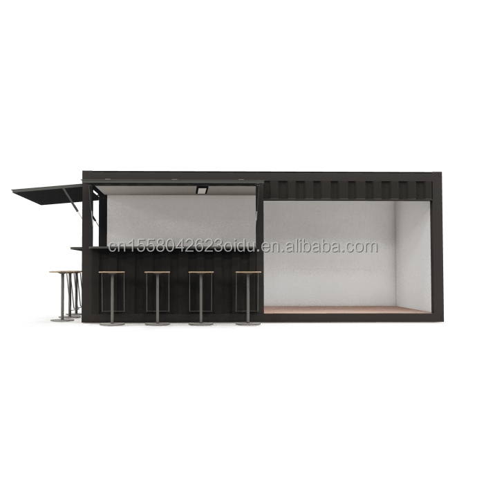 20FT Mini Pop-up Shop Container for Fast-Food Restaurant Convenience Store Kiosk and House Galvanized Steel Bending 180g