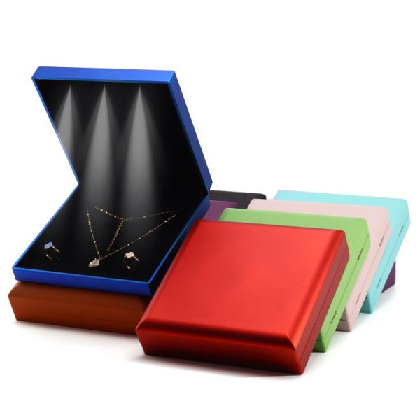 Buy cheap Hanhong Custom Logo White Light Jewelry Packaging Box Set with Ring Necklace Earrings from wholesalers