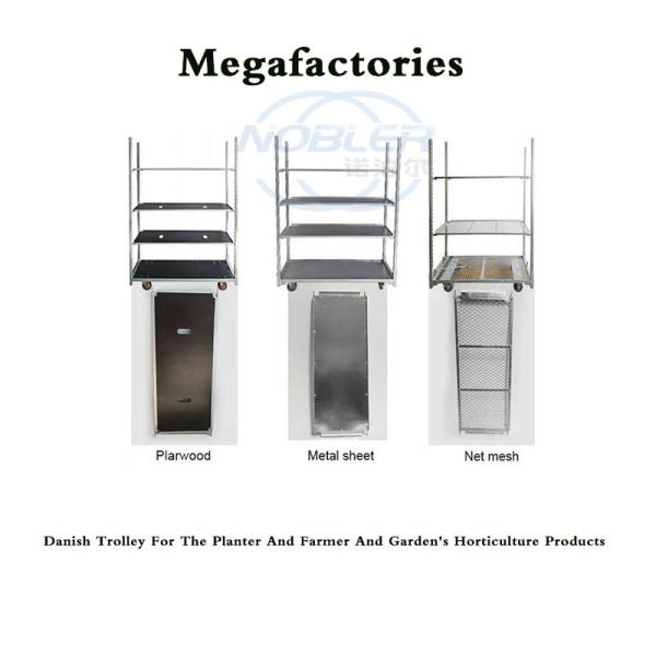 Hot Galvanized Zinc Danish Trolley For Planter Farmer Garden's Horticulture