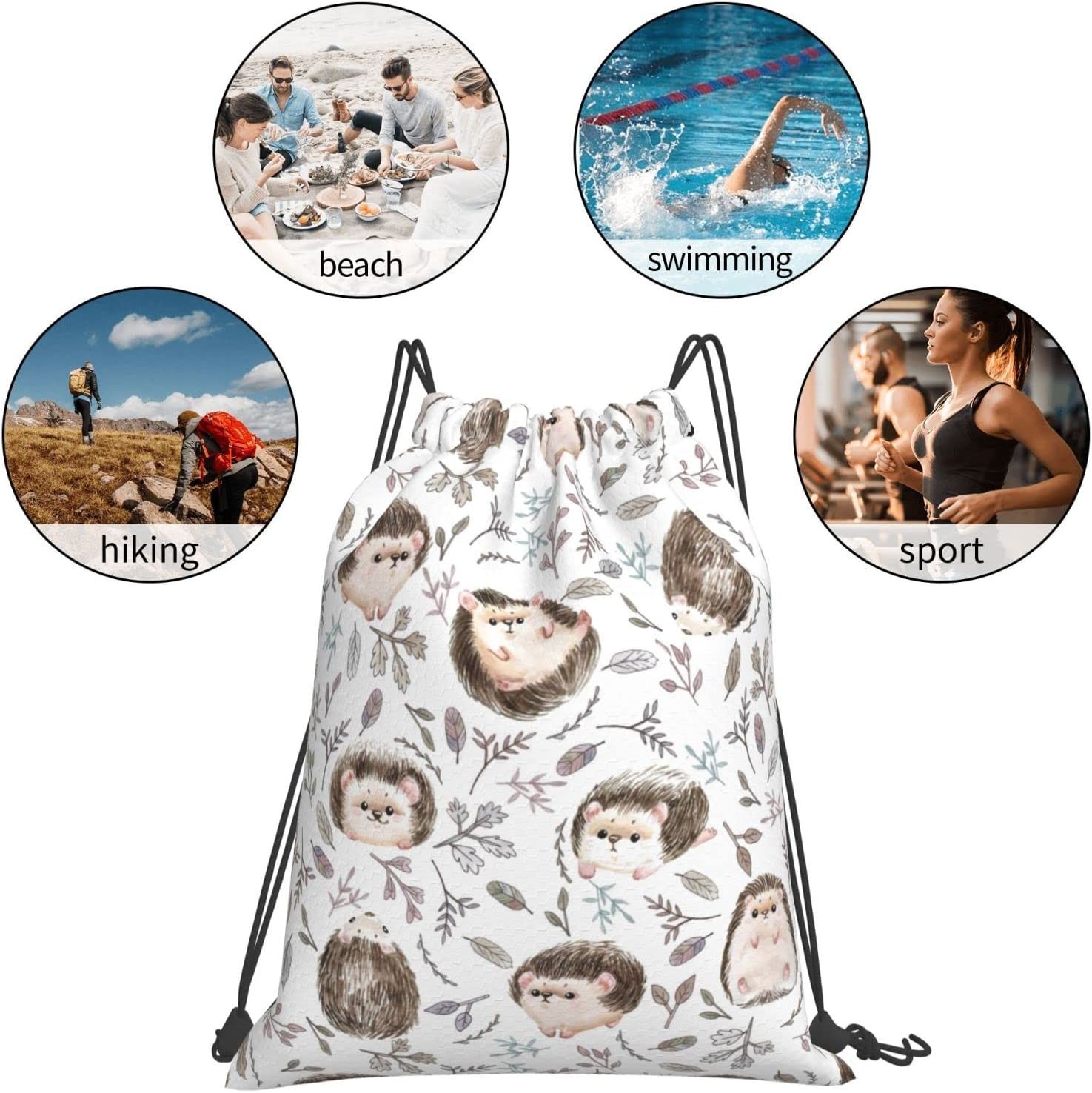 Recyclable And Durable Backpack Bag Sport Gym Sack Drawstring Bag String Bag Yoga Bag