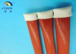 4KV Silicone Resin Coated Braided Fiberglass Sleeve / Expando Sleeving 0.5mm ~
