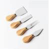 Buy cheap Oak Handle Pizza Wooden Cheese Knife Set Stainless Steel Four Piece from wholesalers