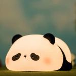 Christmas Gifts Silicone Panda Night Light Cartoon Animal Cute Sleep Led