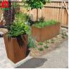 Buy cheap 1/6 Outdoor Flower Pot Corten Steel Cube Planter Box 2mm Thickness High Strength from wholesalers