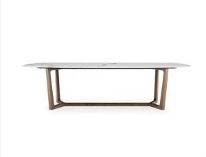 Wholesale Y Shape Wide Bar Wooden Leg Rectangular Marble Dining Table from china suppliers