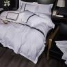 Buy cheap Home Custom 100% Cotton Satin Wide strip 60s Jet White Embroidery Luxury Duvet Cover Set from wholesalers
