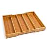 Buy cheap Multipurpose Design Bamboo Expandable Cutlery Tray 5 Large Compartment from wholesalers