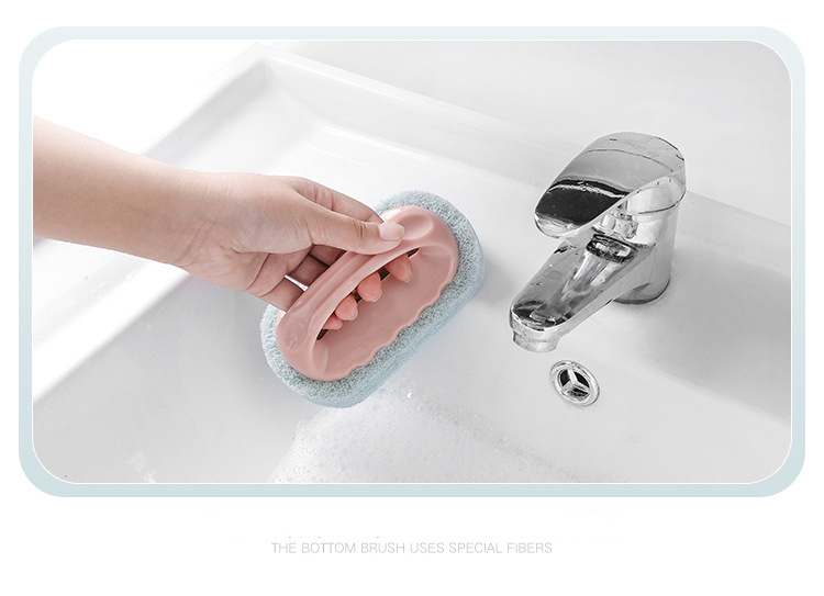 Dropshipping House hould Strong band bathtub brush with handle decontamination Kitchen Cleaning Magic Brush