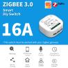 Buy cheap Smart Home Automation Remote Light Switch 16A Breaker Module Tuya Smart Timer Wall Light Switch support voice control from wholesalers