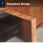 Yellow Stainless Steel Kitchen Cabinet Waterproof Flat Edge Free Design
