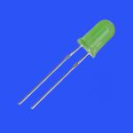 5mm 3Hz 1/6 Duty Cycle 12V Tinted Diffused Yellow Green Color 570nm 50-100mcd