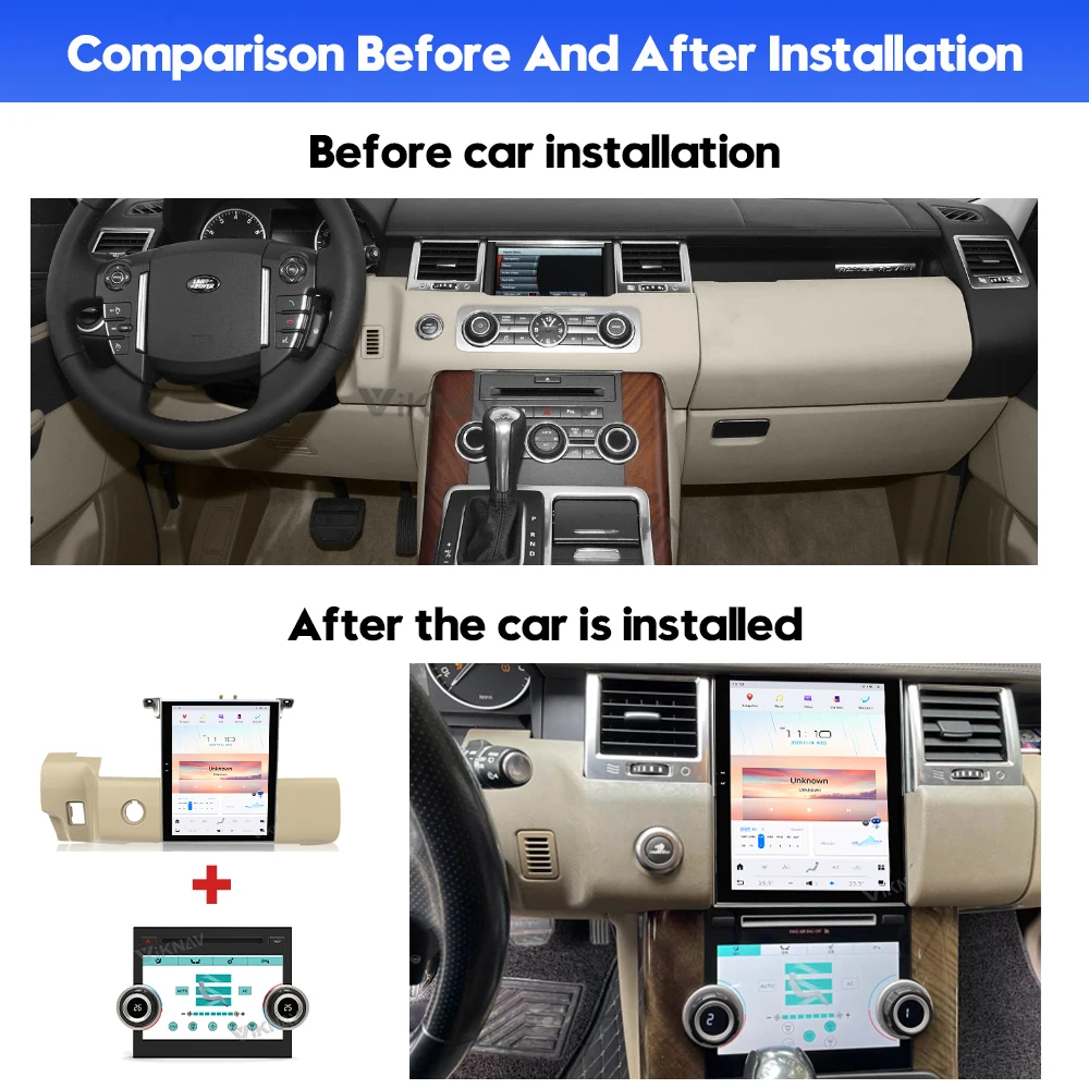 10.4 Inch Android Car Radio Range Rover Sport L320 2009-2013 Aftermarket Head Unit Touch Screen Multimedia Player